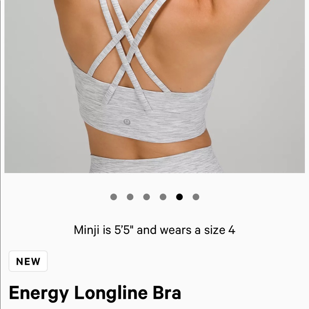 Lululemon energy longline bra